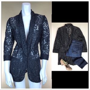 Warehouse all over lace blazer jacket boyfriend
